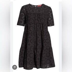 Staud + Birkenstock Hyacinth embroidered eyelet dress XS